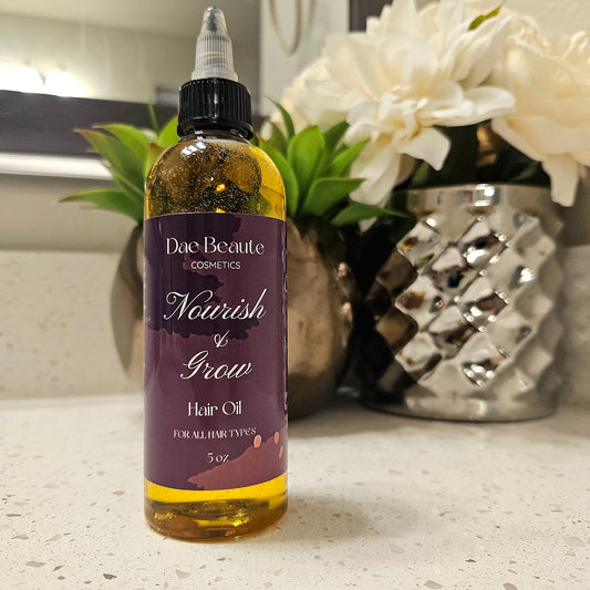 Nourish and Grow Hair Growth Oil.  Rosemary Oil added strengthens and nourishes hair for maximum growth. 